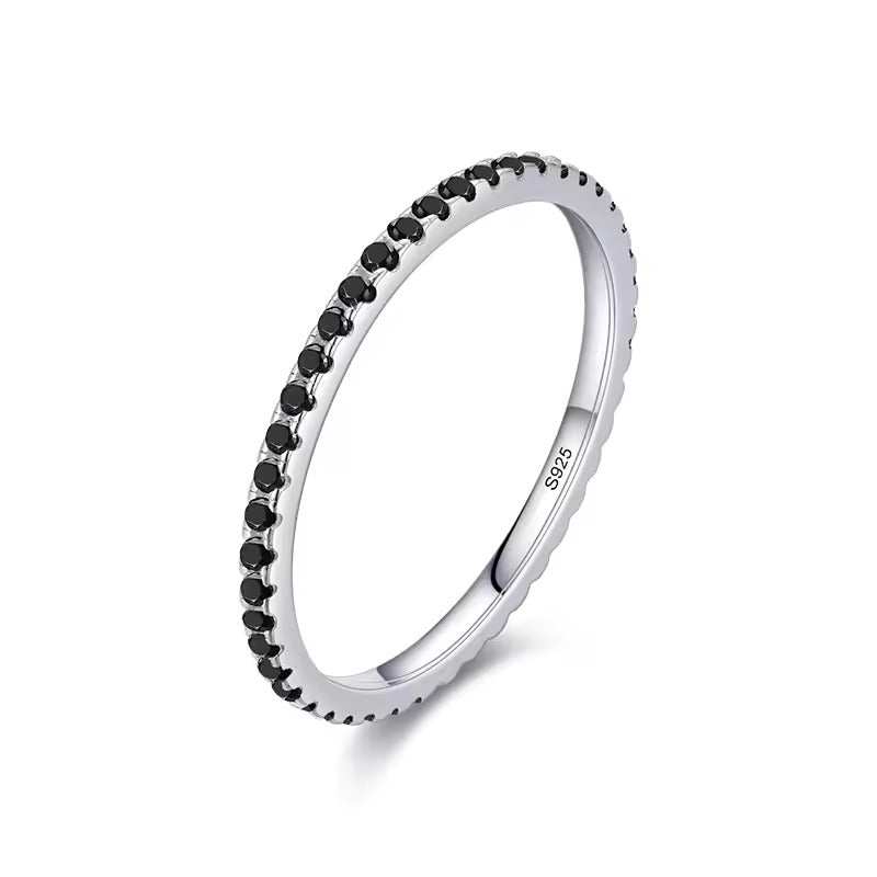 Anel Aura Negra Prata 925