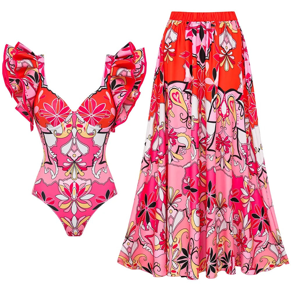 Maiô Elegance Mandala Pink -Poderosa