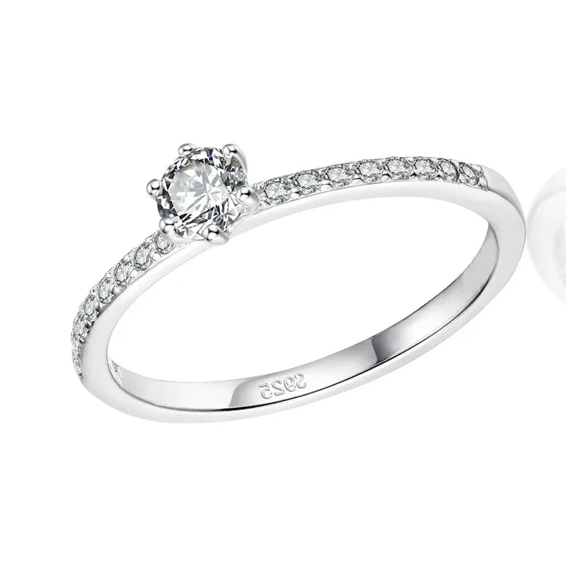 Anel Eternity Prata com Zircônias