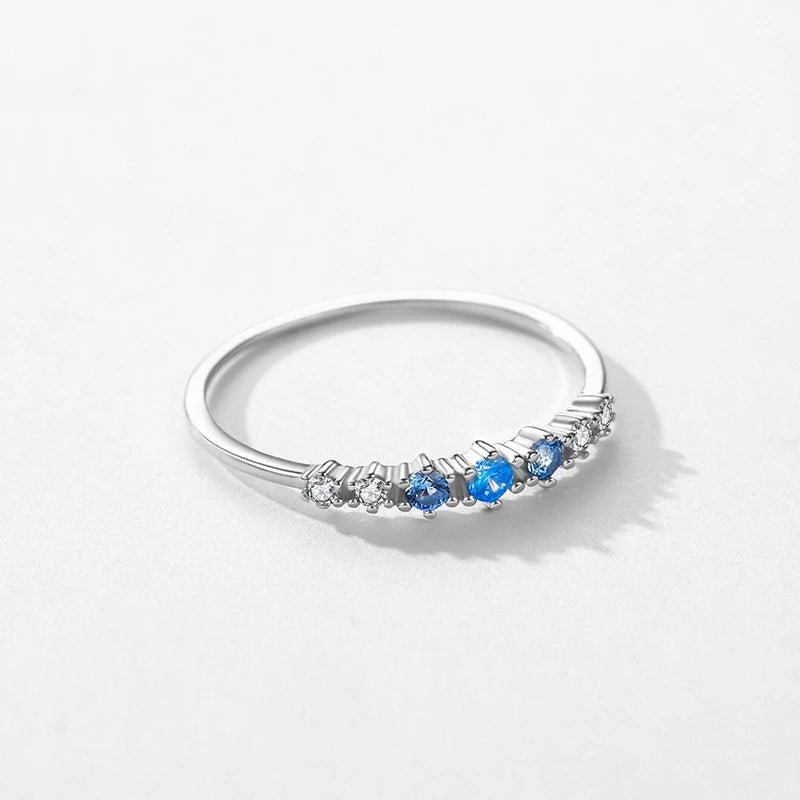 Anel Harmonia Azul em Prata 925