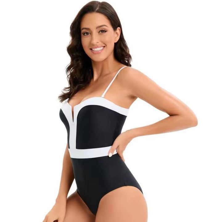 Maiô Preto e Branco Faixa Slim