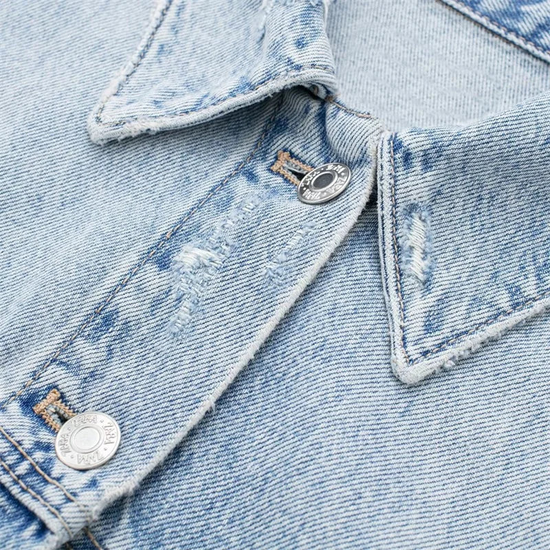 Jaqueta Jeans Oversized Curta