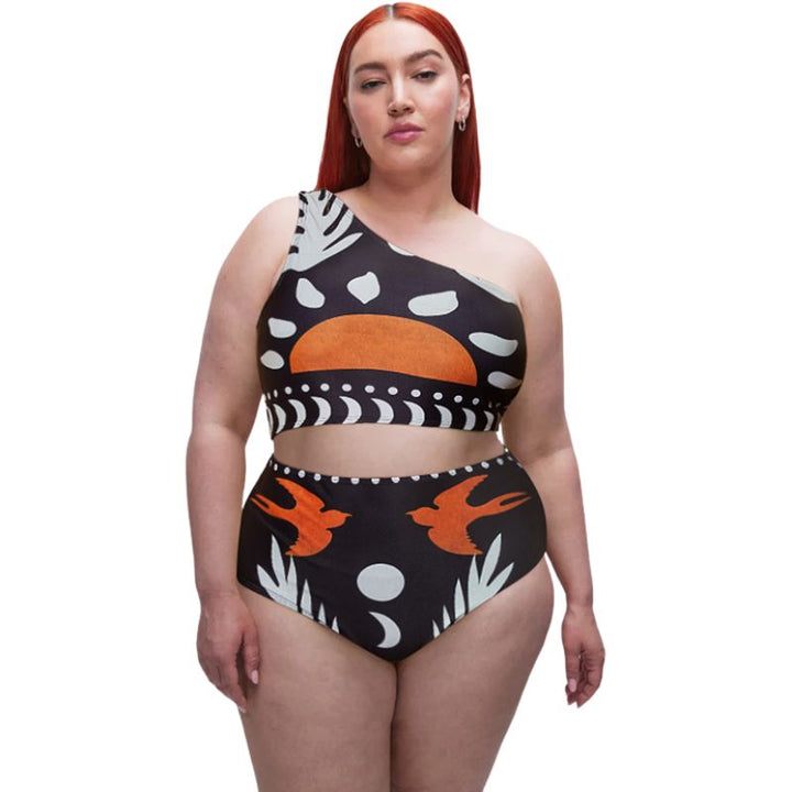 Biquíni Assimétrico Místico Sol e Lua Preto