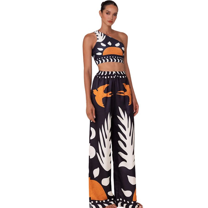 Biquíni Assimétrico Místico Sol e Lua Preto