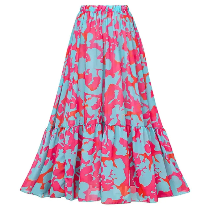 Biquíni Babado Azul Tropical Miami Estampado - Poderosa