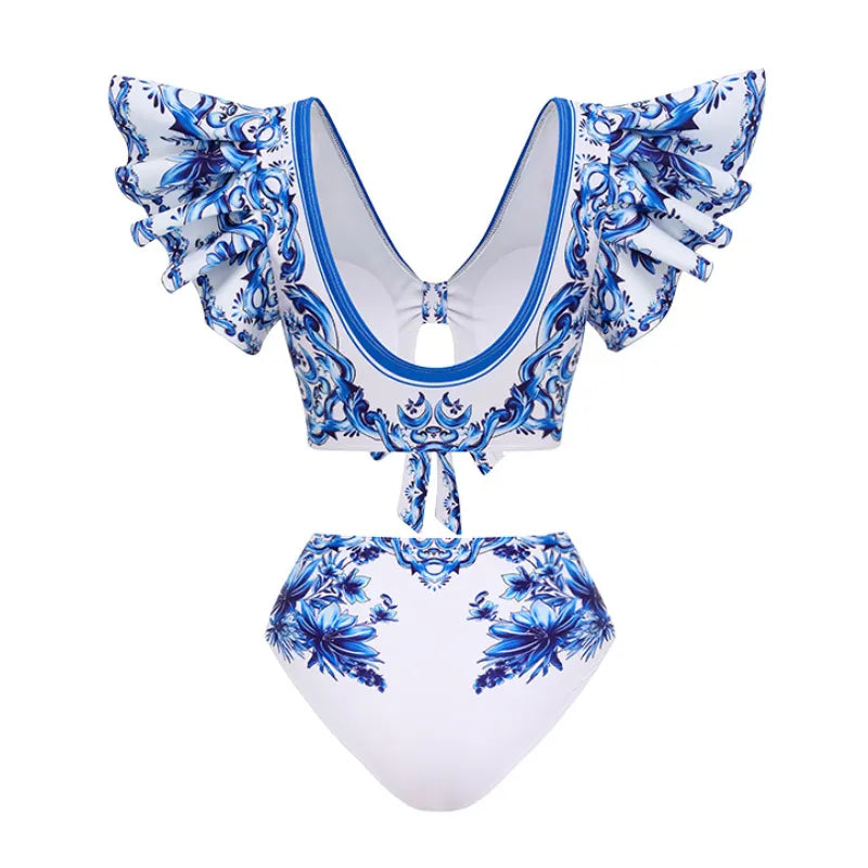 Biquíni Clássico Azul Florença Estampado Azulejo- Poderosa