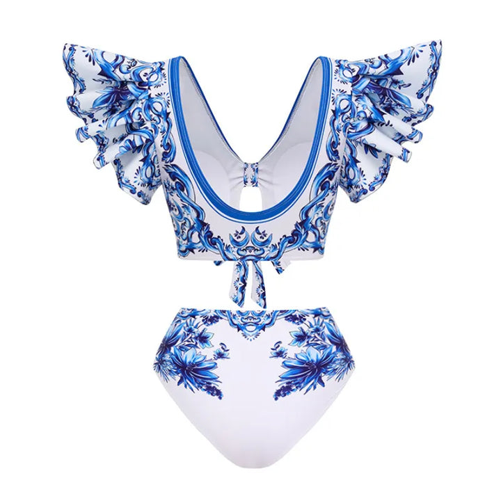 Biquíni Clássico Azul Florença Estampado Azulejo- Poderosa