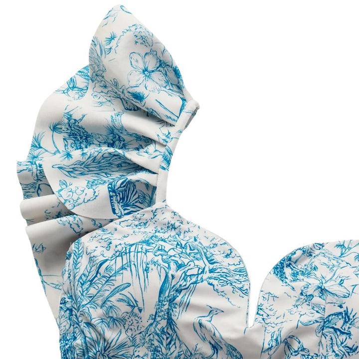 Biquíni Clássico Azulejo Com Detalhes Vazados - Poderosa