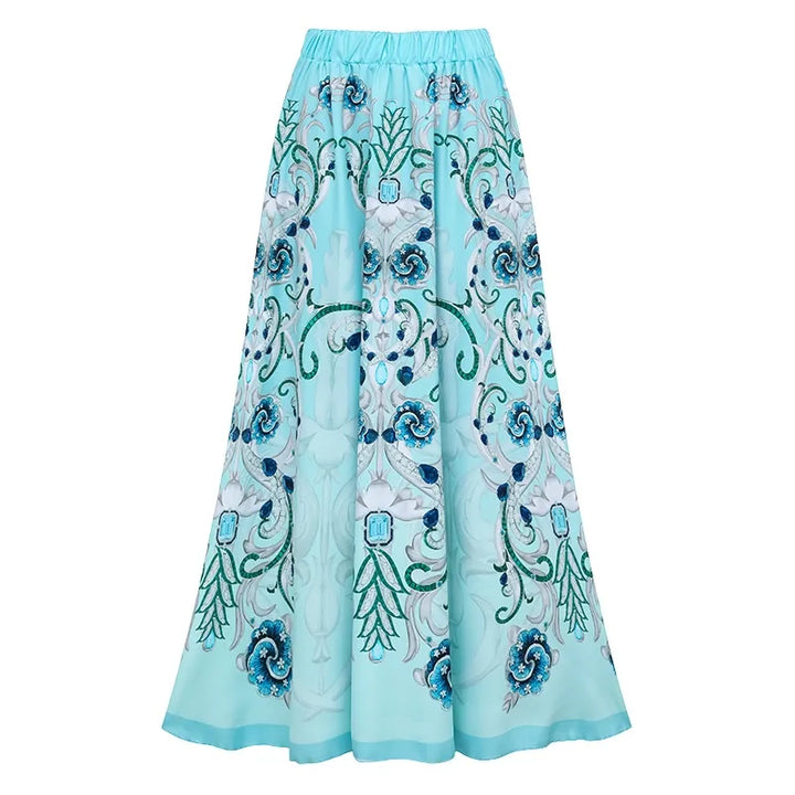 Biquíni - Com Saída- Elegance Barroco Aqua - Azul- Poderosa