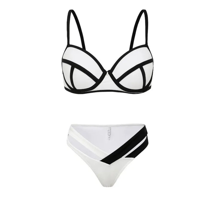 Biquíni Glamour Com Linhas Pretas Contrastantes - Poderosa