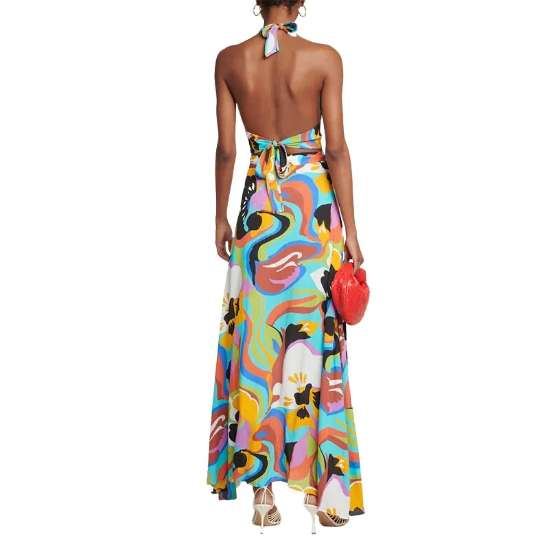 Biquíni Halter Neck Estampa Abstrata - Poderosa