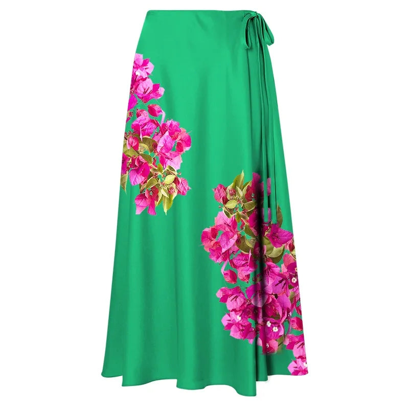 Biquíni Ombro Só Com Babado Floral Verde- Poderosa