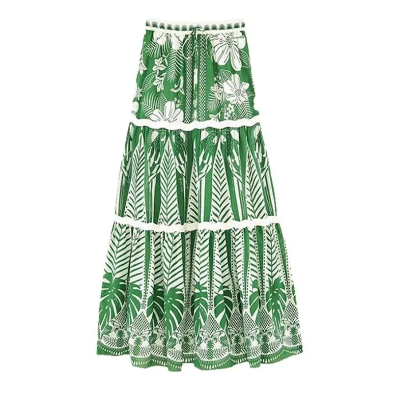 Conjunto Biquíni Ombro Único Tropical Folhagem Verde - Poderosa