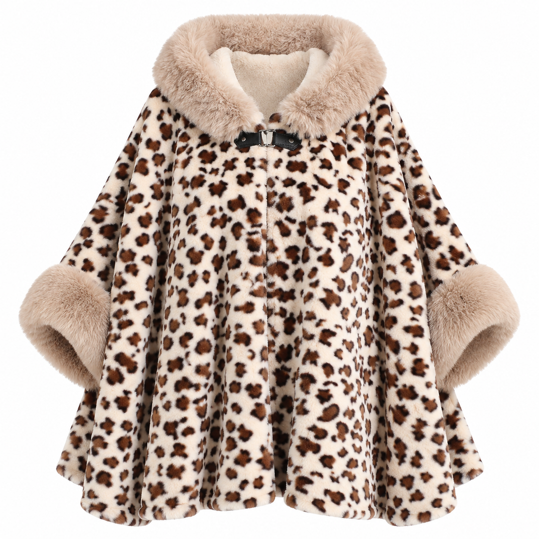 Poncho Com Pelos Animal Print Onça - Poderosa 