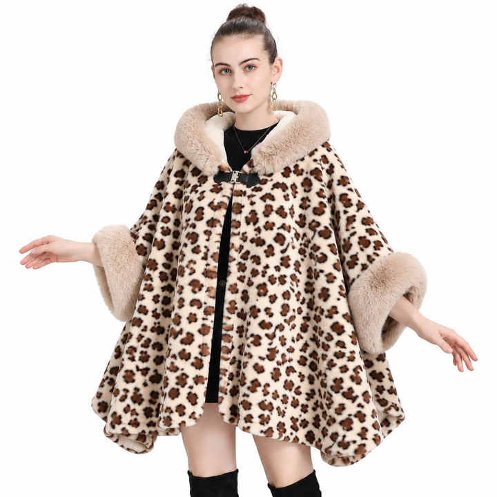 Poncho Com Pelos Animal Print Onça - Poderosa 