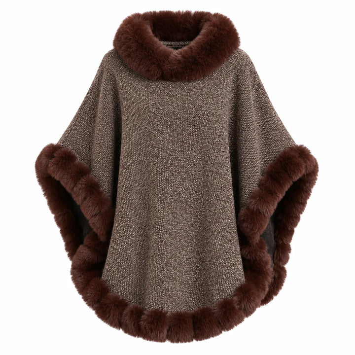 Poncho Fechado Forrado Com Pelos - Poderosa 