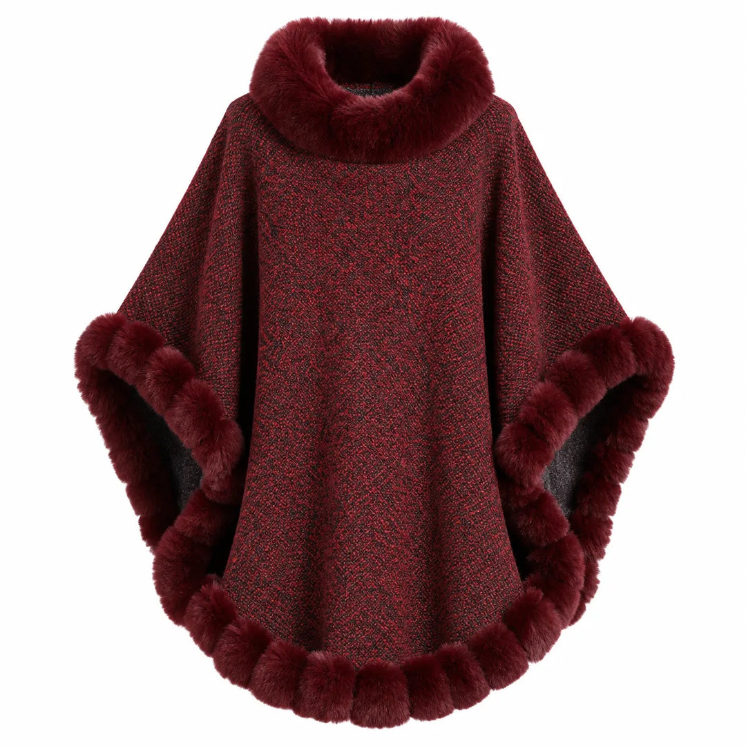 Poncho Fechado Forrado Com Pelos - Poderosa 