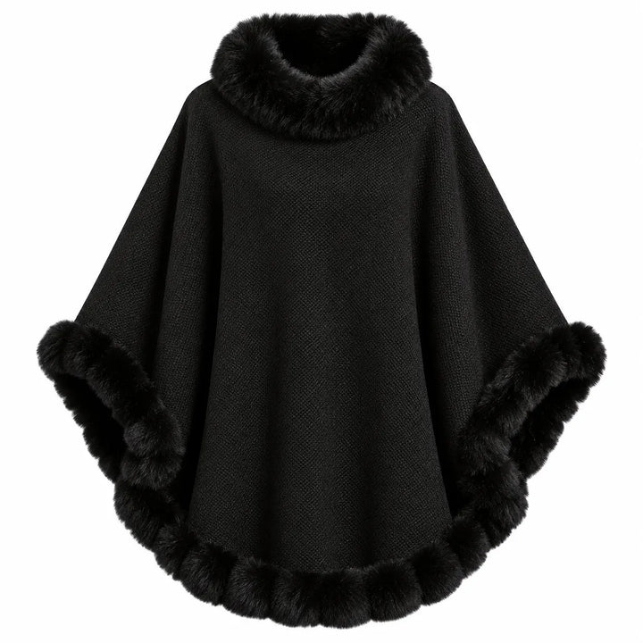 Poncho Fechado Forrado Com Pelos - Poderosa 