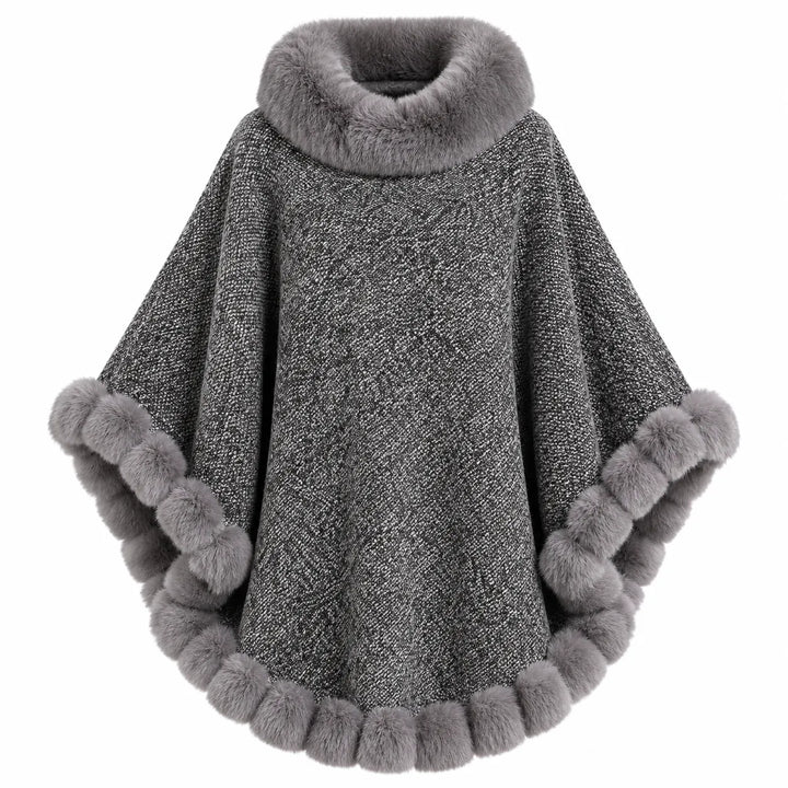 Poncho Fechado Forrado Com Pelos - Poderosa 