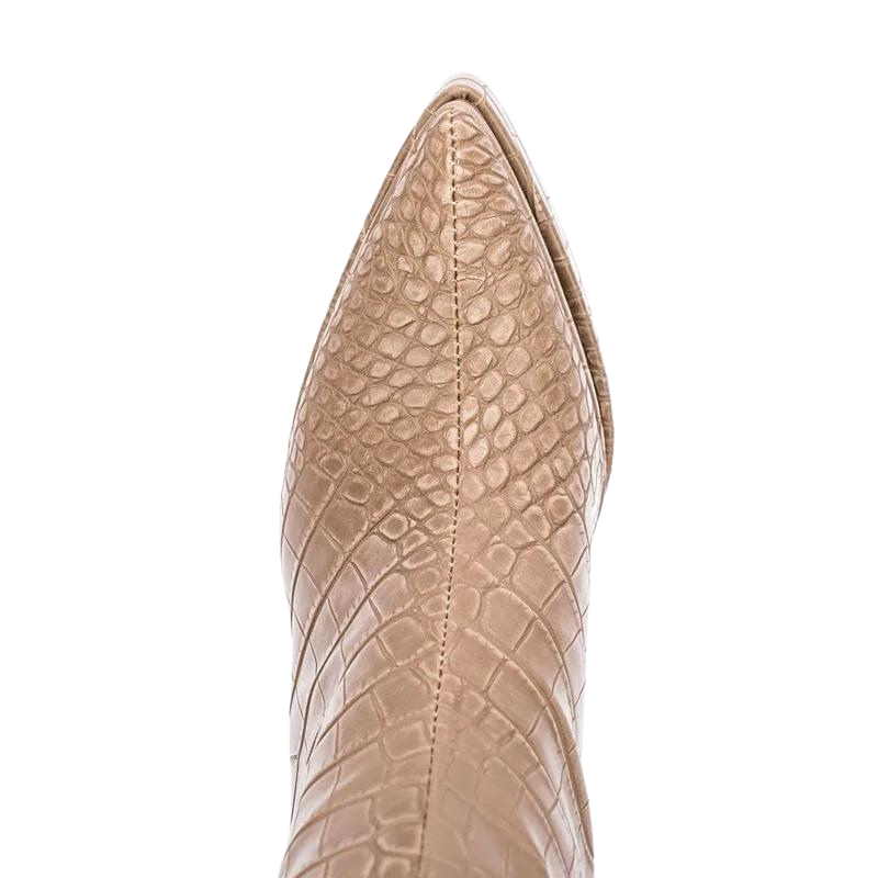 Bota Plataforma Cano Longo Croco