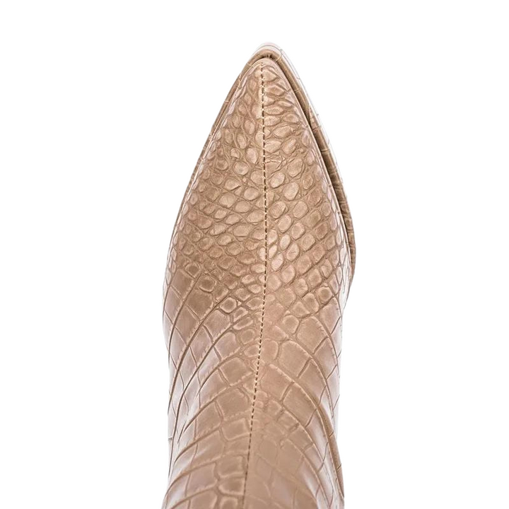 Bota Plataforma Cano Longo Croco