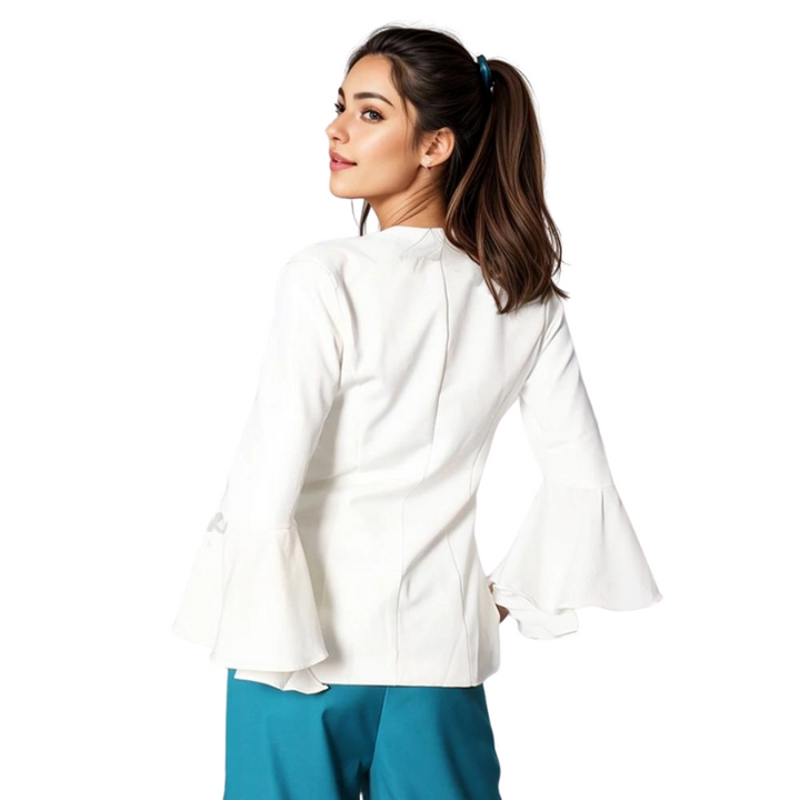 Blazer Feminino Alfaiataria Manga Flare