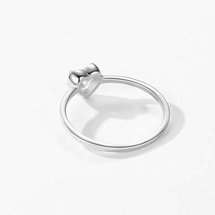 Anel Romântico Coração em Prata 925