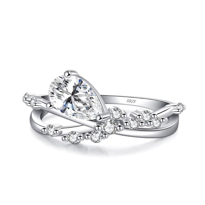 Anel de Prata Aro Sobreposto com Zircônias