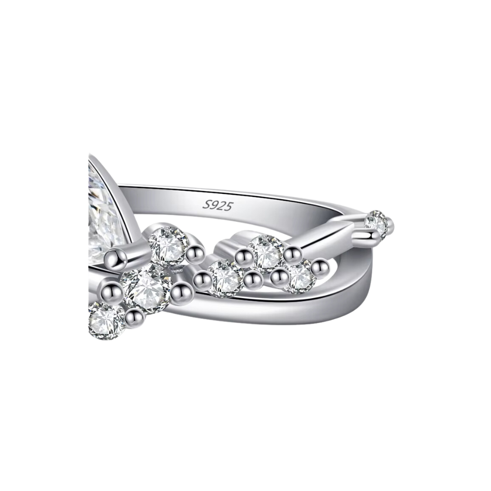 Anel de Prata Aro Sobreposto com Zircônias