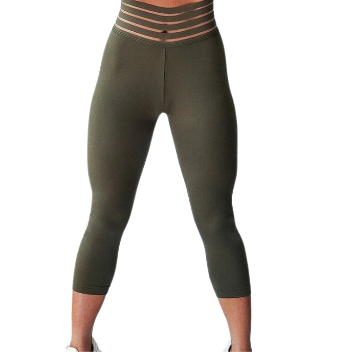 Legging Capri Frufru Com Bolso Franzido