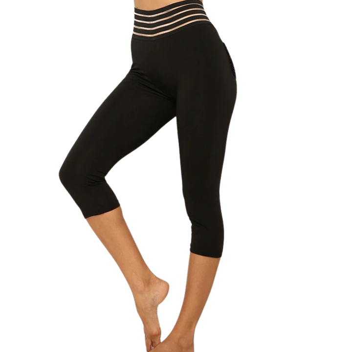 Legging Capri Frufru Com Bolso Franzido