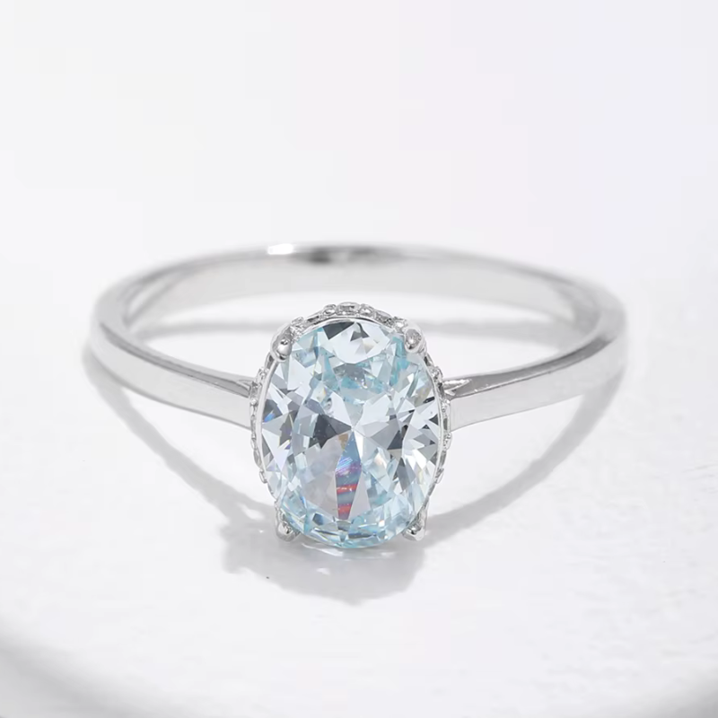 Anel Cristal Celestial Prata 925