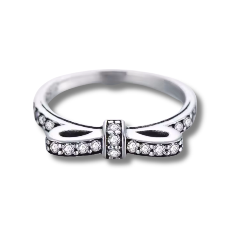 Anel Laço de Cristais Prata 925 - Poderosa