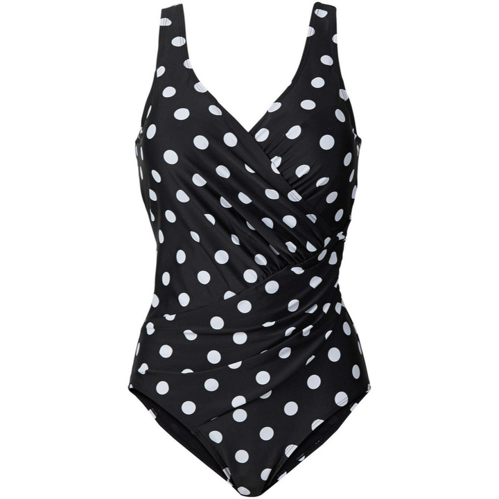 Maiô Plus Size Drapeado Poá