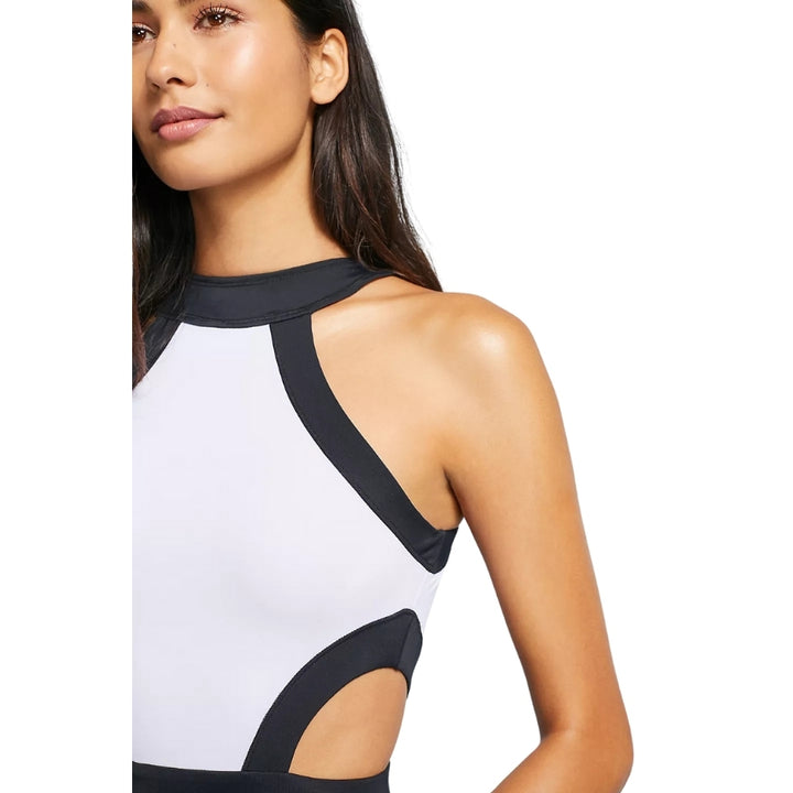 Maiô Regata Geométrico Preto e Branco