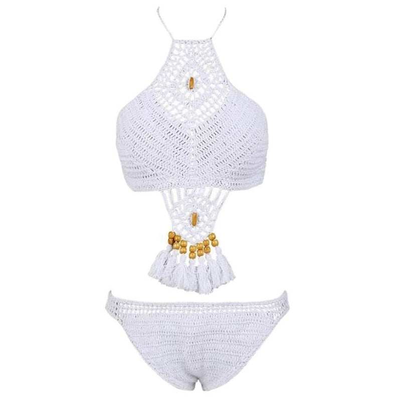 Biquíni Crochê Artesanal Com Miçangas