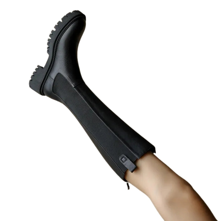 Bota Montaria Tratorada Couro Duo com Pelos