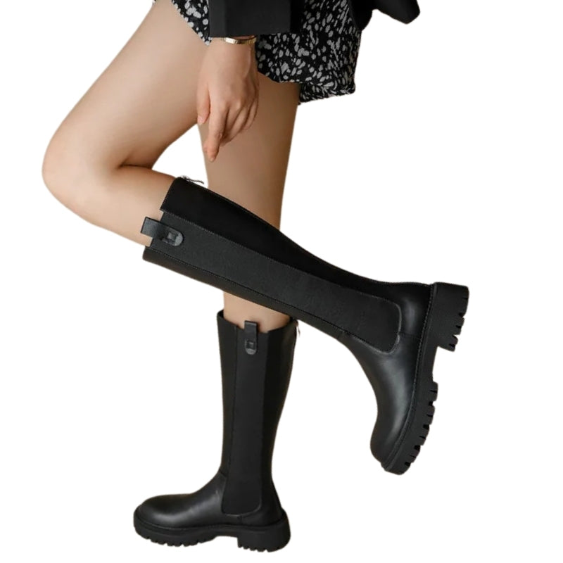 Bota Montaria Tratorada Couro Duo com Pelos