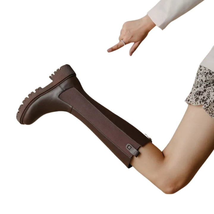 Bota Montaria Tratorada Couro Duo com Pelos