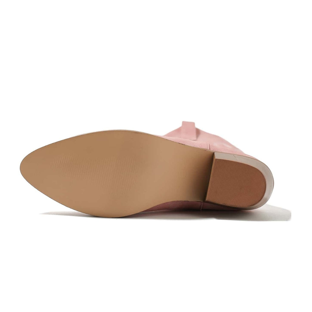 Bota Western Rosa Bordada