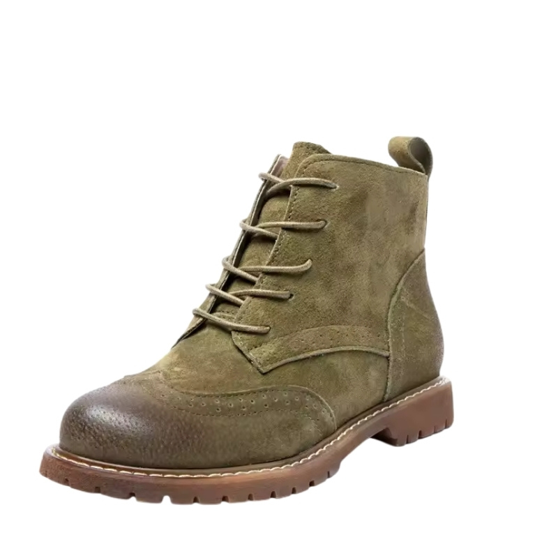 Bota Coturno Forrada Camurça Vintage