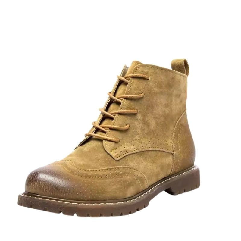 Bota Coturno Forrada Camurça Vintage