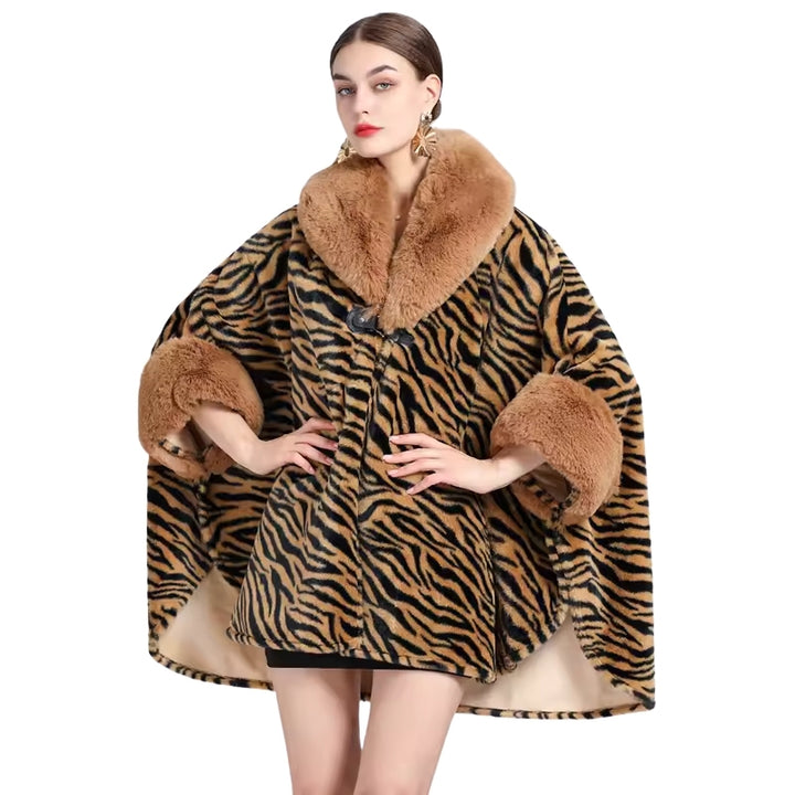 Casaco Poncho Animal Print Zebra