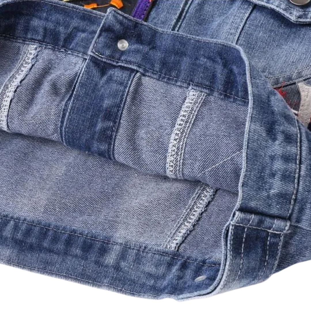 Jaqueta Denim Bordada Butterfly Dreams