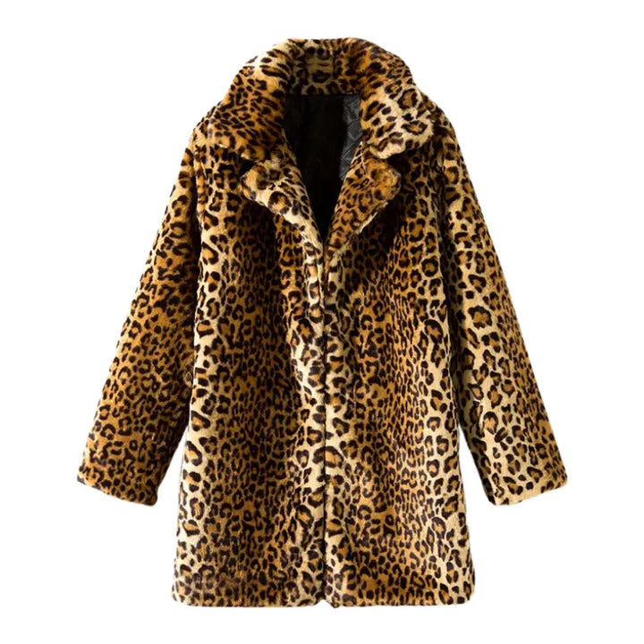 Casaco de Pelo Animal Print Leopardo