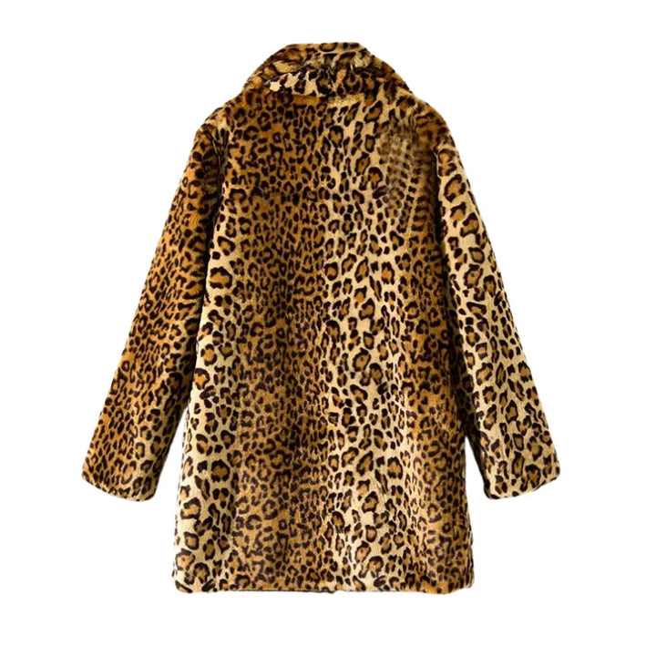 Casaco de Pelo Animal Print Leopardo