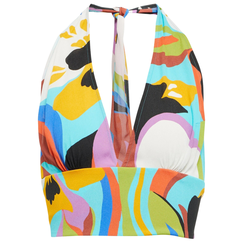 Biquíni Halter Neck Estampa Abstrata - Poderosa