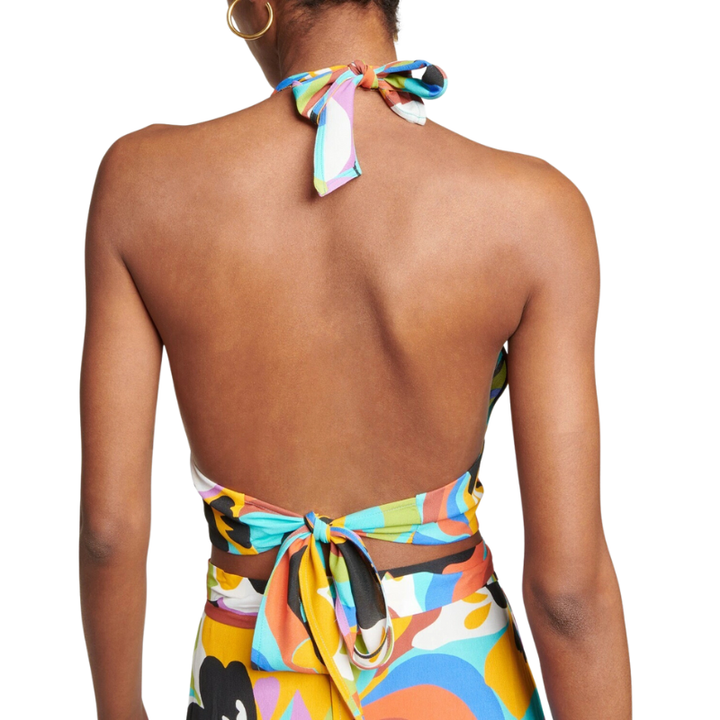 Biquíni Halter Neck Estampa Abstrata - Poderosa