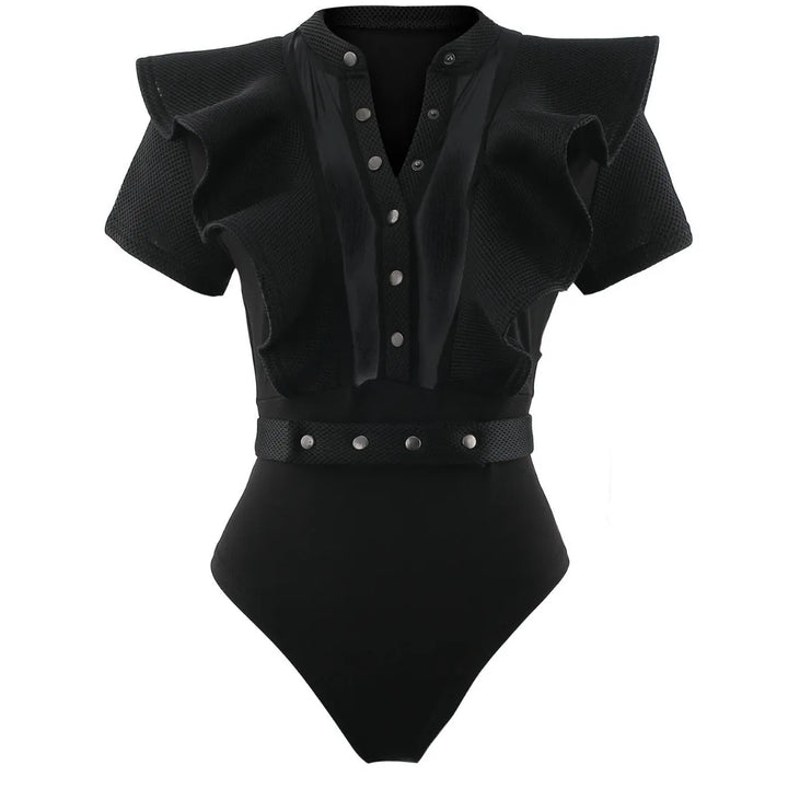 Body Babado Com Transparência