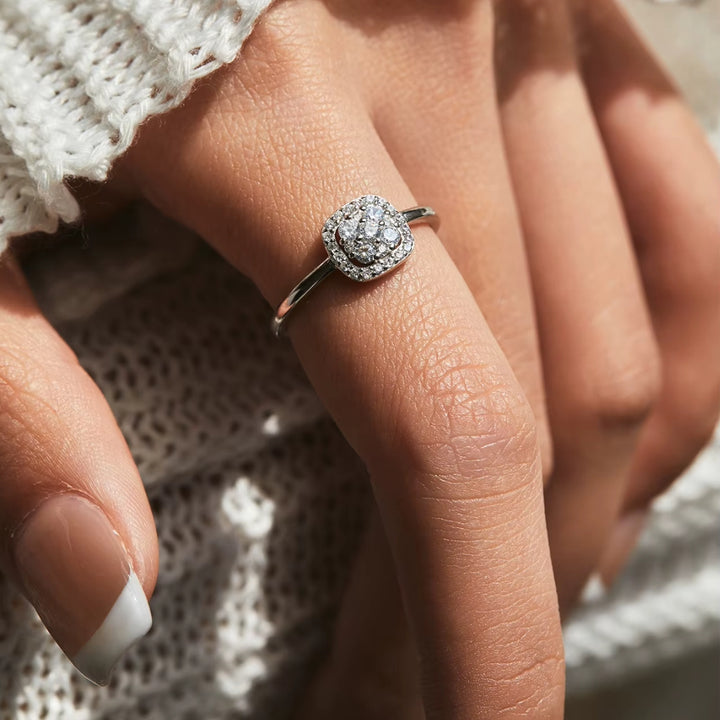 Anel Solitário Moissanite Prata 925